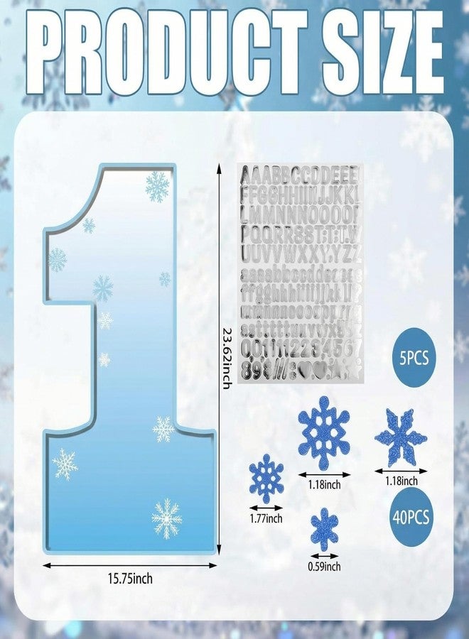 Threehoney My First Year Photo Frame Board Winter Onederland 1st Birthday Decor Snowflake Picture Frame 12 Monthly Photo Display DIY One Year Newborn Keepsake Gifts Snowflake Nursery Birthday Decor - Image 3